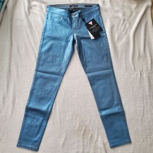 NWT Guess Metallic Teal Blue Jeans size 29 Mermaidcore